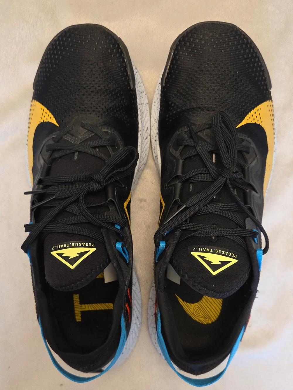 Immaculate Nike Pegasus Trial 2, Size 10.5, Black & Gold